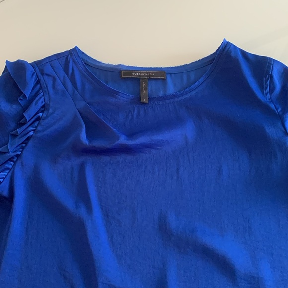 BCBG royal blue top, size small. - Picture 9 of 11